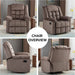 Oversized Classic Manual Recliner Sofa (Brown)