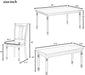 Dining Table Set for 6, 6 Piece Wood Kitchen Table Set