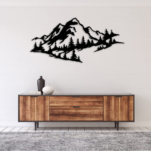 Metal Mountain Wall Art for Indoors/Outdoors