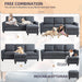 Linen L-Shaped Sectional Sofa