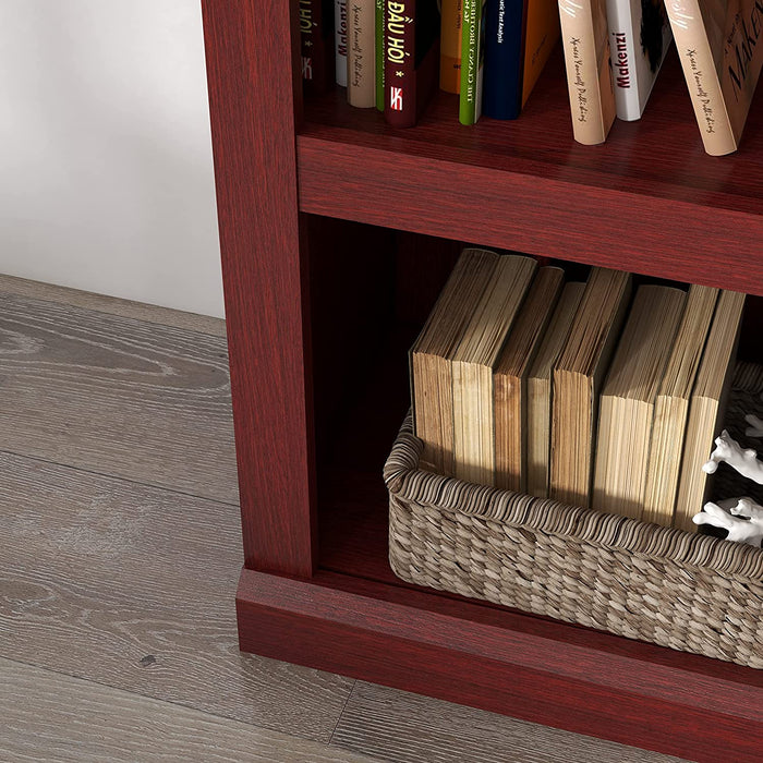 Cherry Wood Bookcase with Adjustable Shelves