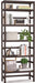 Adjustable 6-Tier Bamboo Bookshelf Organizer