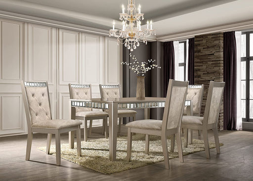 Dining Table Set for 6, Kitchen & Dining Room Sets with Button Tufted Upholstered Chairs