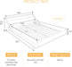 Black Full Size LED Upholstered Bed Frame