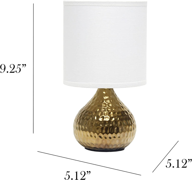 Mini Hammered Texture Gold Drip Table Lamp