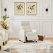 Fabric Pushback Recliner Chair, Ivory