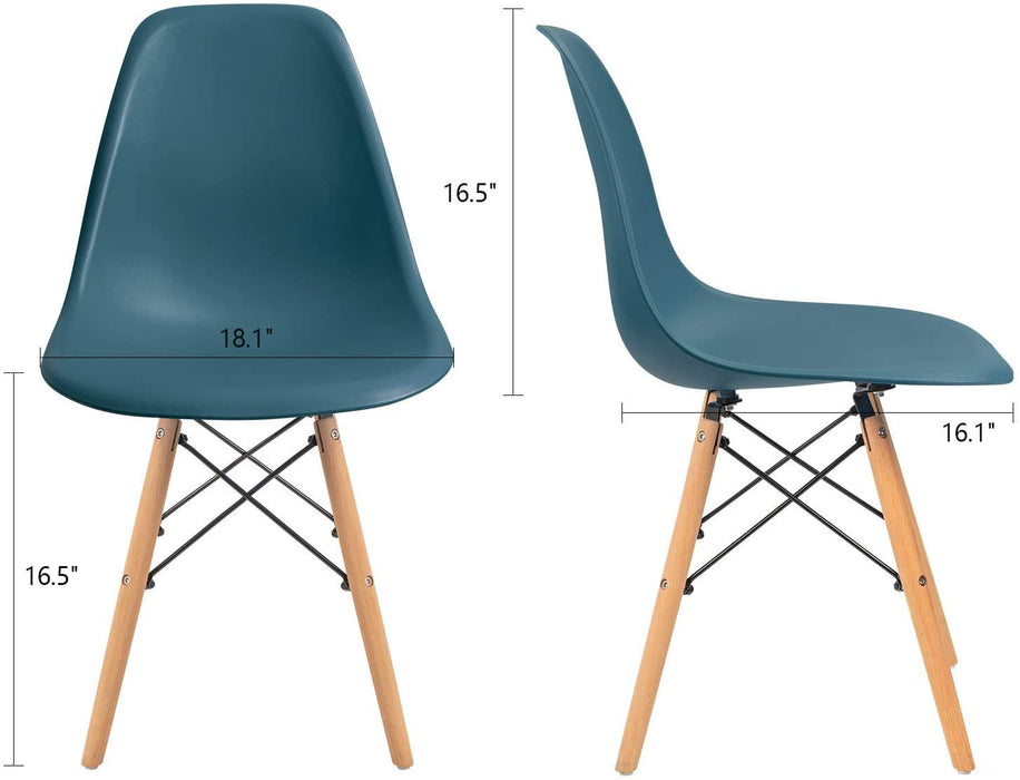 Dark Green Mid-Century DSW Chairs