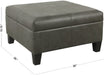 Luxury Gray Ottoman with Storage for Home Decor