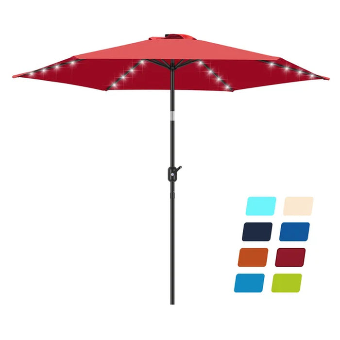 Boxwell 90'' Lighted Market Umbrella