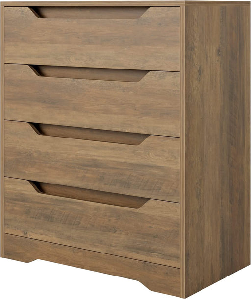 Modern 4 Drawer Dresser with Cut-Out Handles