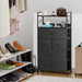 Dark Grey Dresser with 5 Drawers