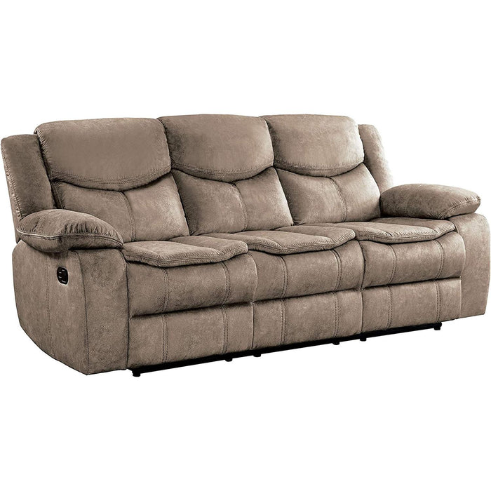 Bay Manual Double Reclining Sofa, Brown