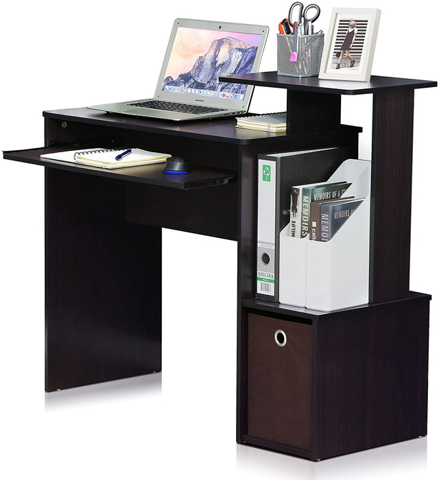 Dark Walnut Home Office Desk for Multipurpose Use