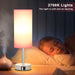 Pink Nightstand Lamp with USB-C USB-A Ports
