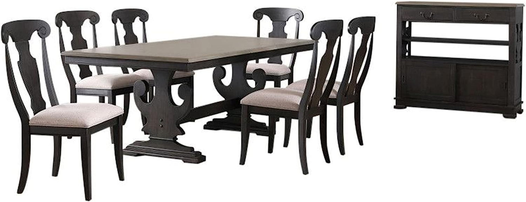 Frates 8 Piece Extendable Dining Set with Server