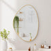 Irregular Wall Mirror Asymmetrical Mirror for Wall 23.6"X33.5" Gold Framed Wall Mirror for Living Room Bathroom Entryway Bedroom