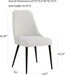 Ivory Upholstered Metal Leg Dining Chairs (Set of 2)