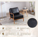 Modern Black Accent Chair with Thick Cushion
