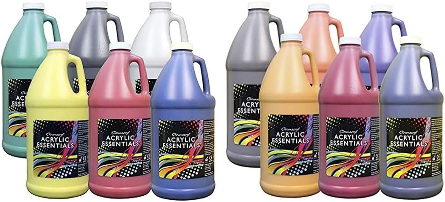 Chromacryl Acrylic Essentials - Primary Colors, Set of 6, Pints