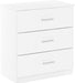 Solid White Simple Design 3-Drawer Dresser