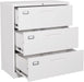 Lockable 3-Drawer Metal File Cabinet for Home/Office