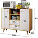 Wood Buffet Server Storage Cabinet Console Table