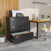 Lockable 3-Drawer Metal File Cabinet for Office/Home