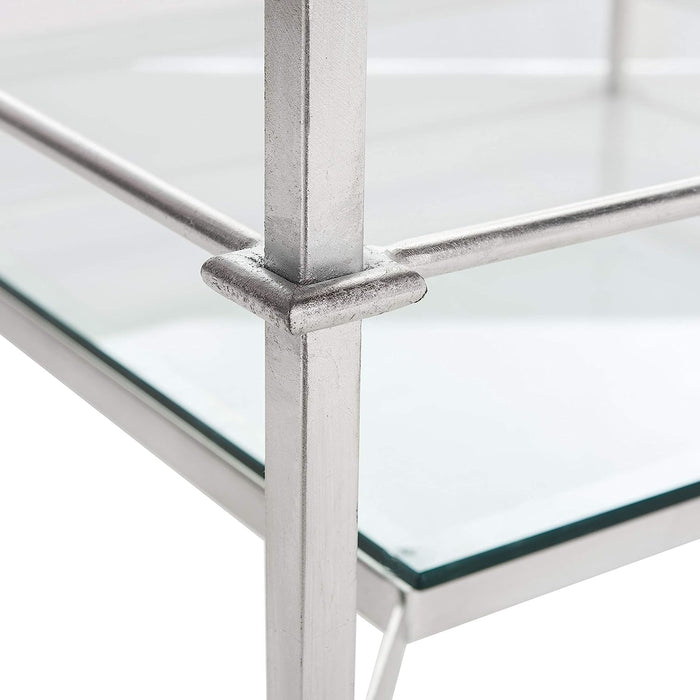 Silver Leaf Glass Couture Cocktail Table