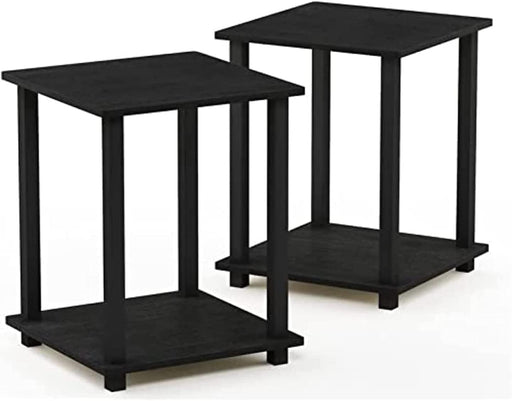 Simplistic Americano/Black End Tables Set of 2