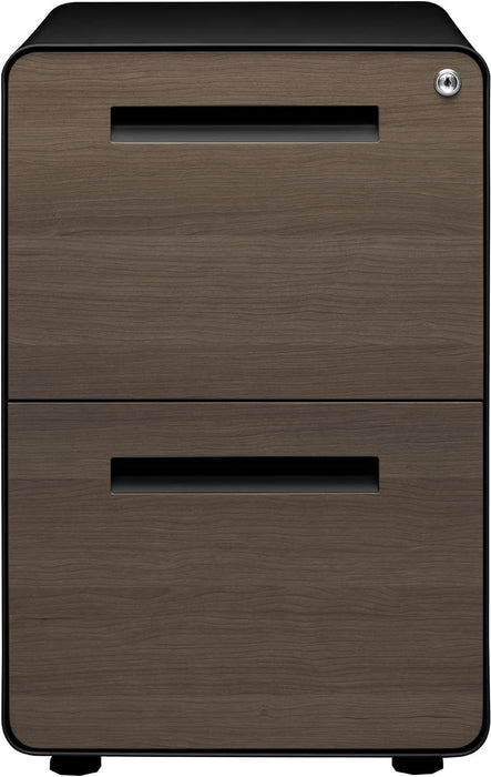 Modern Mobile File Cabinet with 2 Drawers