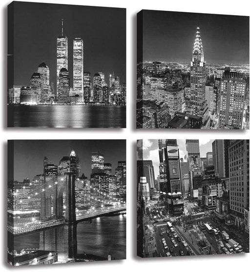 NYC Black and White Canvas Wall Art
