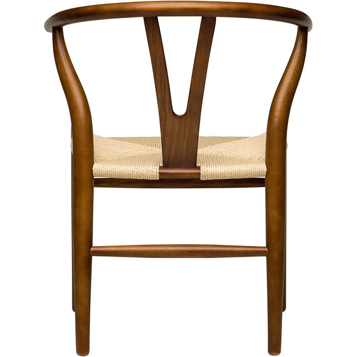 Hans Wegner Woven Seat Chair, Walnut/Natural