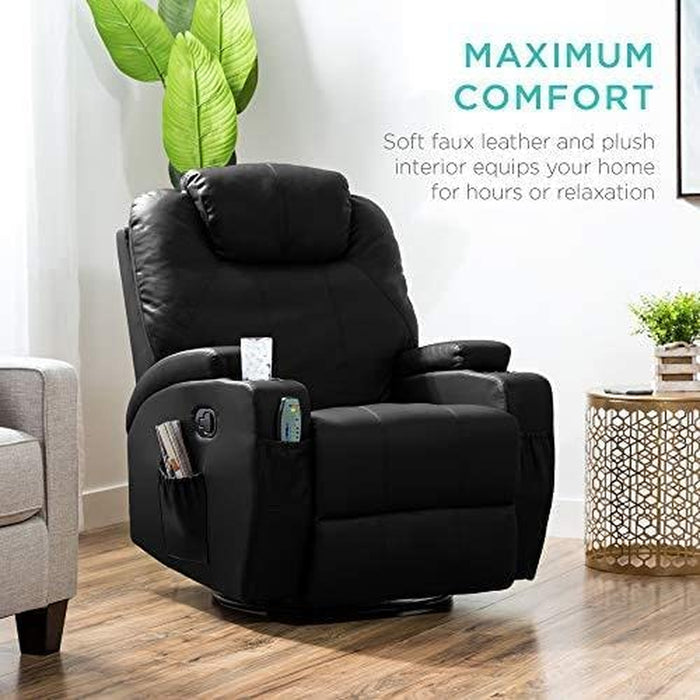 Black Executive Electric Glider Massage Recliner