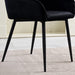 Black Velvet Dining Chairs with Arm, Set of 4