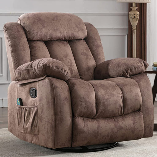 Massage Swivel Rocker Recliner with Heat and Vibration