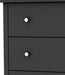 Black 5-Drawer Dresser with Nickel Handles