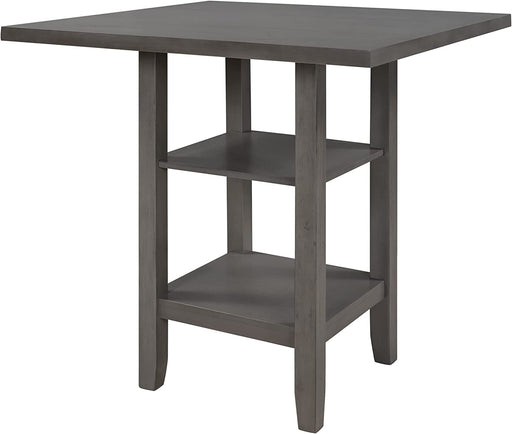 Gray Square Counter Height Distressed Dining Table