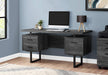 Modern Writing Desk with Drawers, 60″L, Black