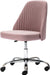 Modern Pink Rolling Desk Chair with Wheels