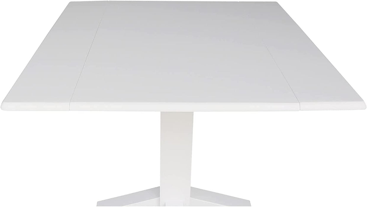 Square Dual Drop Leaf Dining Table, 36", White