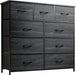 Fabric Furniture 9-Drawer Wood Grain Dresser for Bedroom