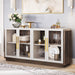 Brixston Modern Wood Glass-Buffet Cabinet