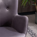 Gray Velvet Tufted Accent Chair by Roundhill Furniture