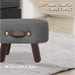 Compact Dark Grey Ottoman with Handle and Legs