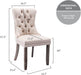 Beige Tufted Velvet Dining Chairs Set of 6