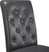 Classic Style PU Leather Cushioned Dining Chairs (Set of 6, Gray)