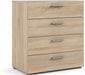 Oak Structure 4-Drawer Pepe Chest