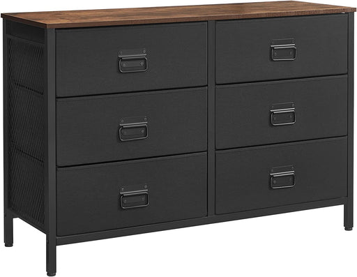 Dresser for Bedroom, Storage Organizer Unit with 6 Fabric Drawers