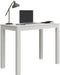 White Parsons Desk with Drawer, 19.7D X 39W X 30H