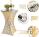 Gold Spandex Fitted Stretch Cocktail Tablecloth - 4 Pack